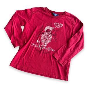 naartjie Boys Shirt Size‎ 7 Make Like a Tree King of Hide & Seek Red Long Sleeve
